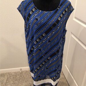 MICHAEL Michael Kors Blue and Black Shirt Size 14